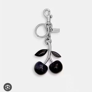 Coach black cherry bag charm